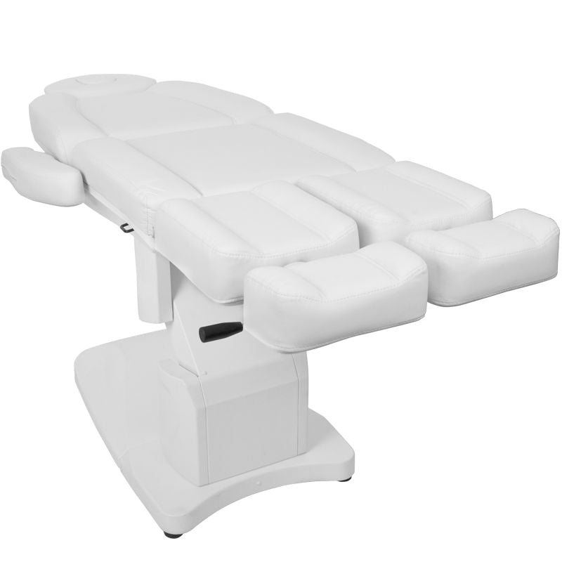 Azzurro 708AS 3-Motor Electric Pedicure Bed White - full product view on a white background