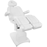 Azzurro 708AS 3-Motor Electric Pedicure Bed White - close-up of the upholstery and adjustment details