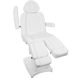 Azzurro 708AS 3-Motor Electric Pedicure Bed White - close-up of the upholstery and adjustment details