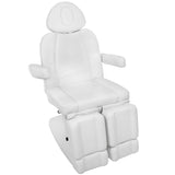 Azzurro 708AS 3-Motor Electric Pedicure Bed White - close-up of the upholstery and adjustment details