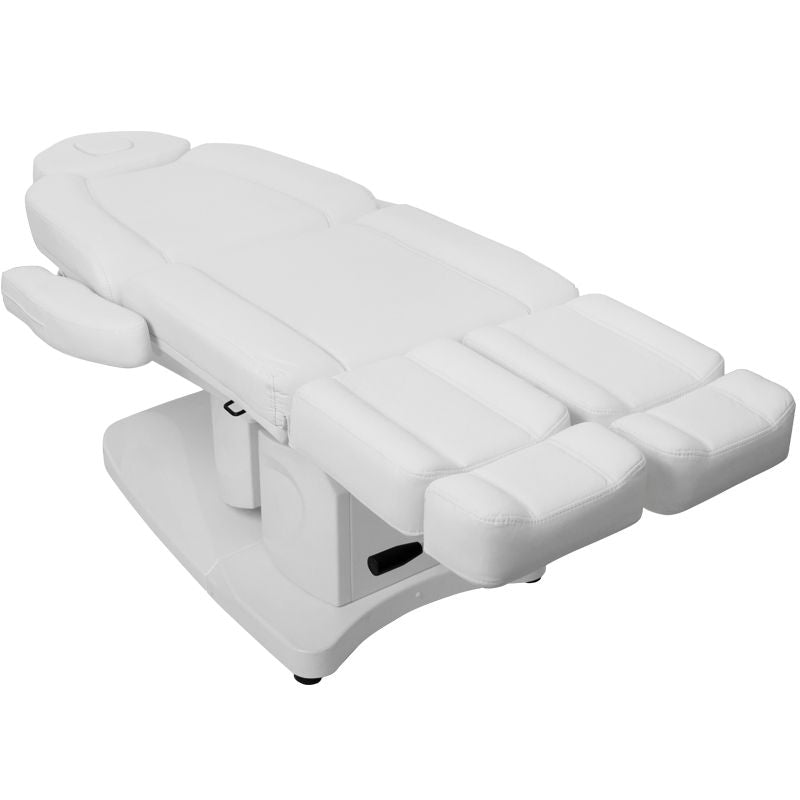 Azzurro 708AS 3-Motor Electric Pedicure Bed White - close-up of the upholstery and adjustment details