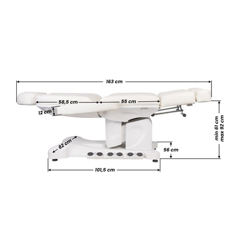 Azzurro 708BS Pedi Pro Heated Electric Pedicure Bed - full product view on a white background