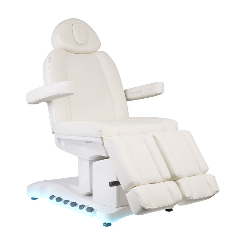 Azzurro 708BS Pedi Pro Heated Electric Pedicure Bed - close-up of the upholstery and adjustment details