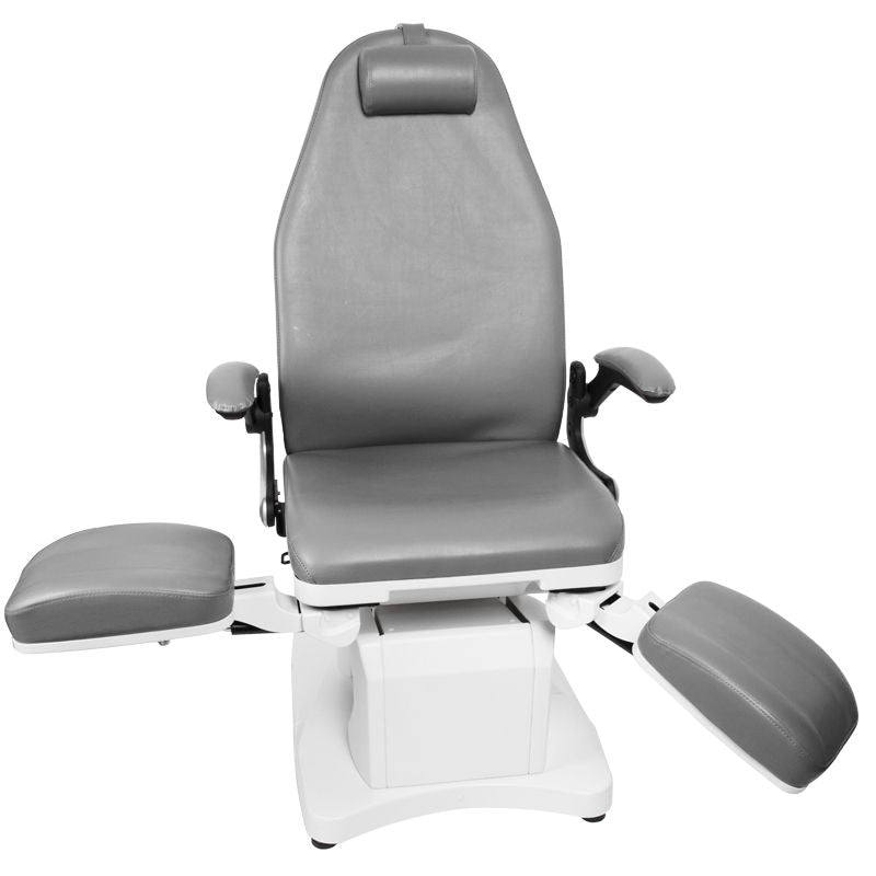 Azzurro 709A Electric Pedicure Bed Grey - full product view on a white background