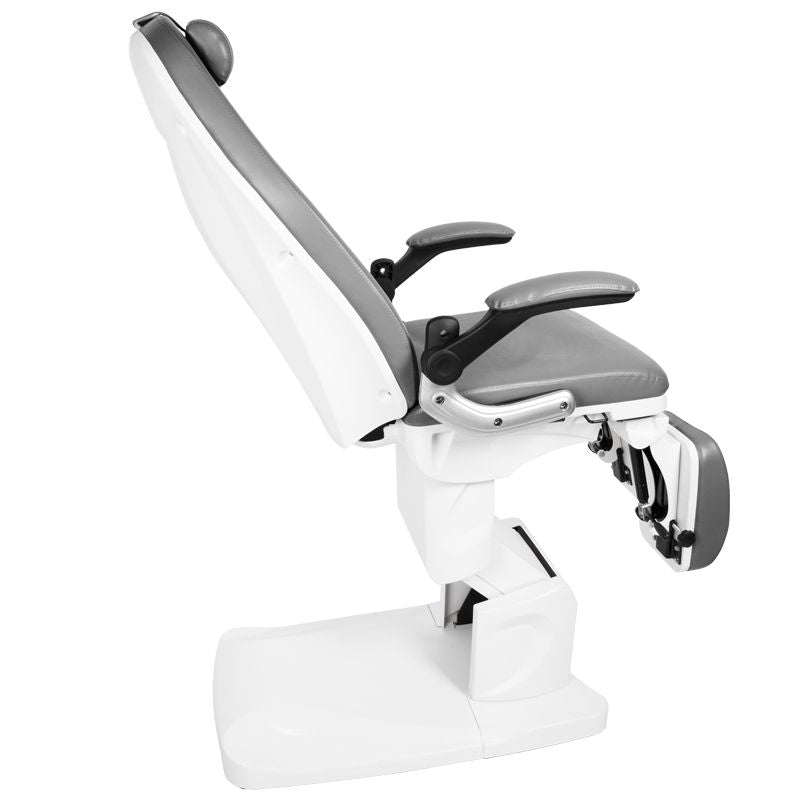 Azzurro 709A Electric Pedicure Bed Grey - full product view on a white background