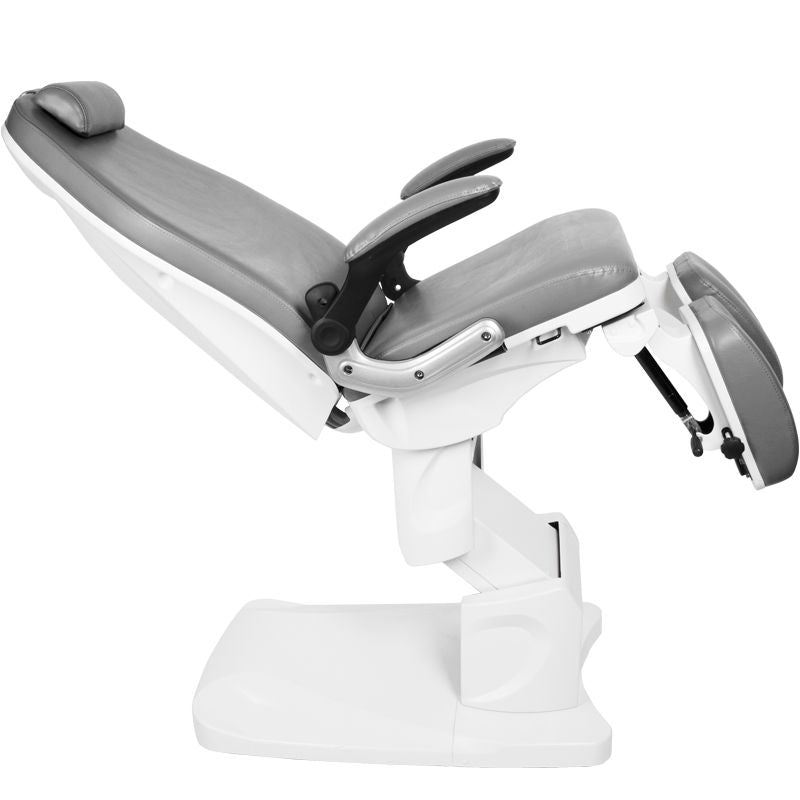 Azzurro 709A Electric Pedicure Bed Grey - close-up of the upholstery and adjustment details