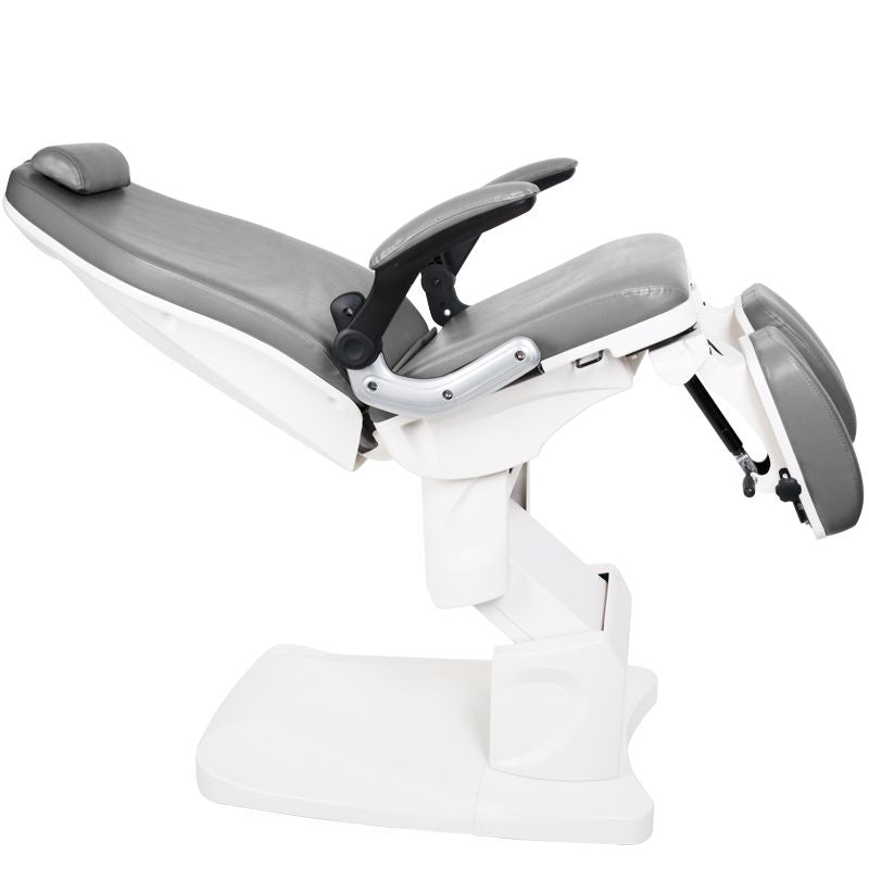 Azzurro 709A Electric Pedicure Bed Grey - close-up of the upholstery and adjustment details