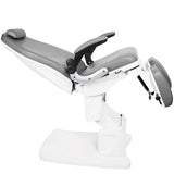 Azzurro 709A Electric Pedicure Bed Grey - close-up of the upholstery and adjustment details
