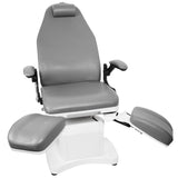 Azzurro 709A Electric Pedicure Bed Grey - close-up of the upholstery and adjustment details