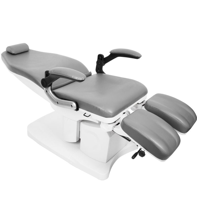 Azzurro 709A Electric Pedicure Bed Grey - close-up of the upholstery and adjustment details