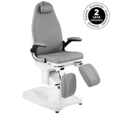 Azzurro 709A Electric Pedicure Bed Grey - close-up of the upholstery and adjustment details