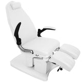 Azzurro 709A Electric Pedicure Bed White - full product view on a white background