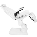 Azzurro 709A Electric Pedicure Bed White - close-up of the upholstery and adjustment details