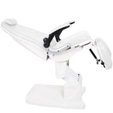 Azzurro 709A Electric Pedicure Bed White - close-up of the upholstery and adjustment details