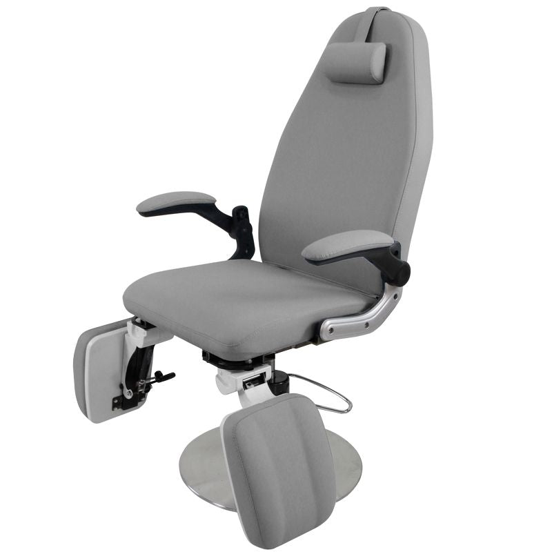 Azzurro 713A Hydraulic Pedicure Bed Grey - close-up of the upholstery and adjustment details