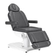 Azzurro 803D 3-Motor Electric Beauty Bed Grey - full product view at an angle on a white background