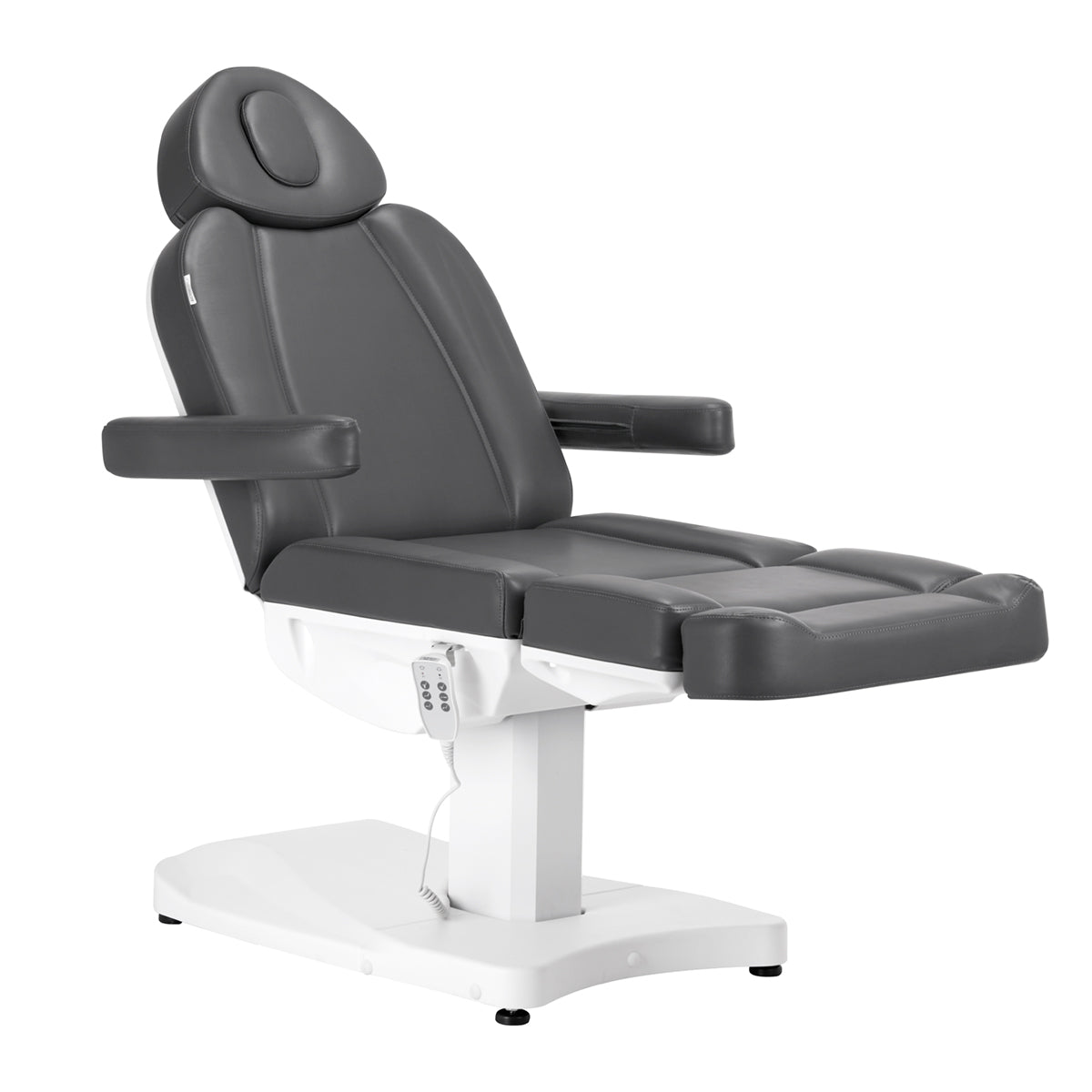 Azzurro 803D 3-Motor Electric Beauty Bed Grey - full product view on a white background