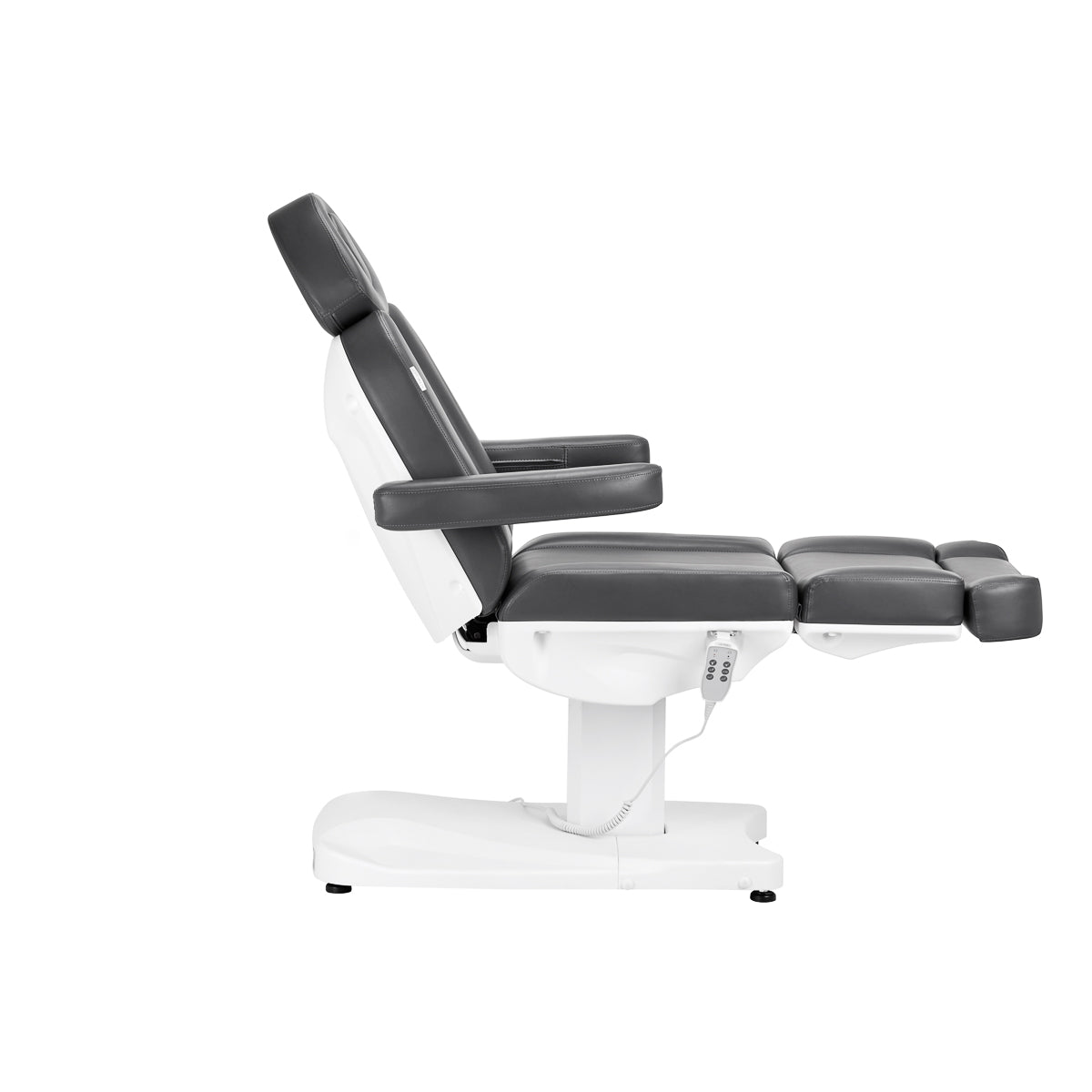 Azzurro 803D 3-Motor Electric Beauty Bed Grey - full product view on a white background