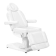 Azzurro 803D 3-Motor Electric Beauty Bed White - full product view at an angle on a white background