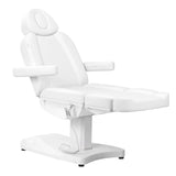 Azzurro 803D 3-Motor Electric Beauty Bed White - full product view on a white background