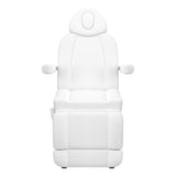 Azzurro 803D 3-Motor Electric Beauty Bed White - full product view on a white background