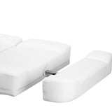 Azzurro 803D 3-Motor Electric Beauty Bed White - full product view on a white background