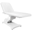 Azzurro 808 Electric Massage Bed White - full product view at an angle on a white background