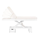 Azzurro 815B Electric Massage Bed White - full product view on a white background