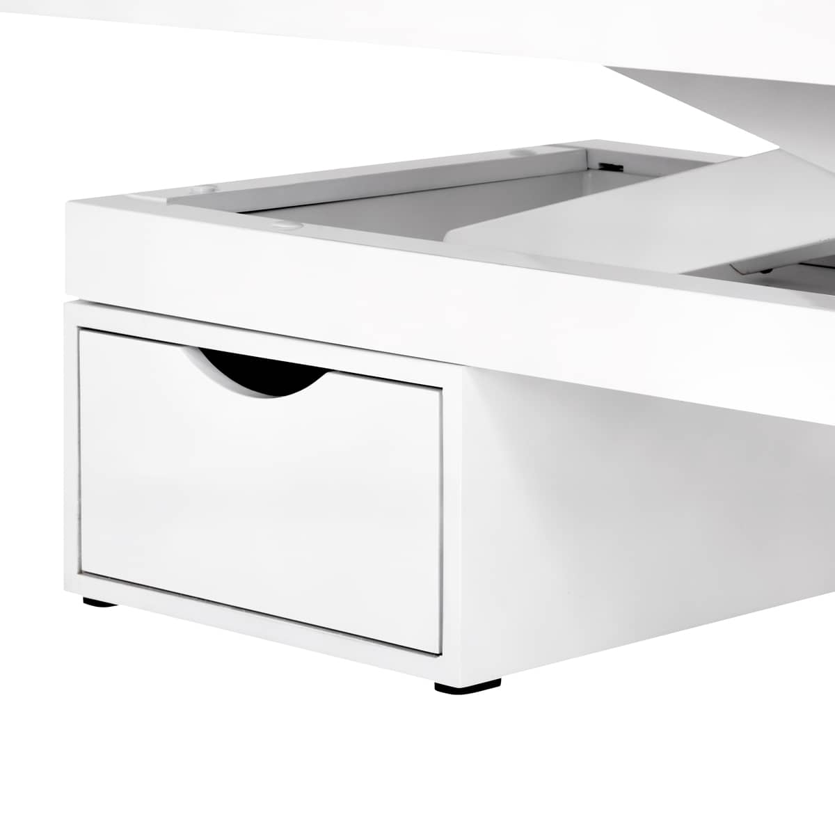 Azzurro 815B Electric Massage Bed White - close-up showing the headrest, upholstery and adjustment controls