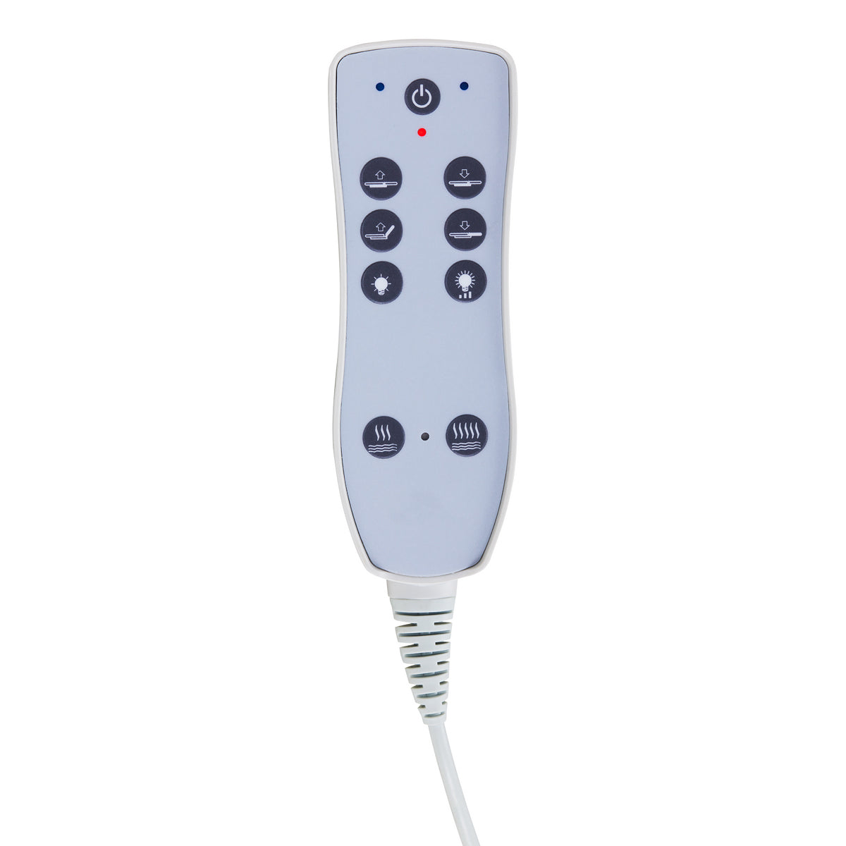 Azzurro 815B Heated Massage Bed White - full product view on a white background