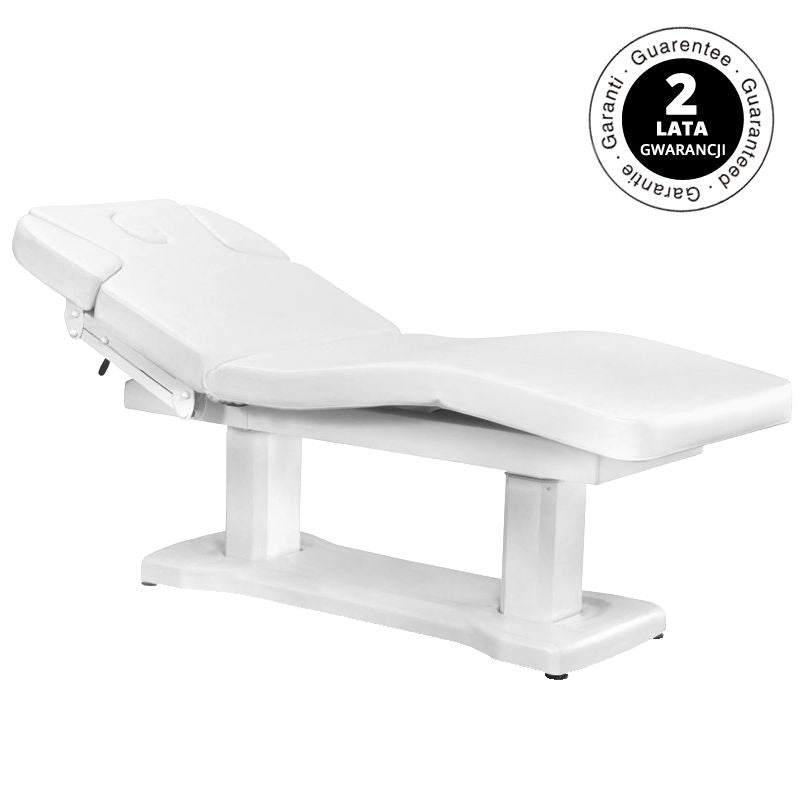 Azzurro 818A 4-Motor Electric Beauty Bed White - full product view on a white background