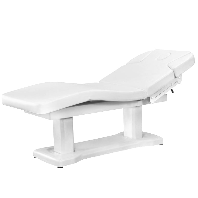 Azzurro 818A Heated 4-Motor Electric Beauty Bed White - full product view on a white background