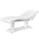 Azzurro 818A Heated 4-Motor Electric Beauty Bed White - full product view on a white background