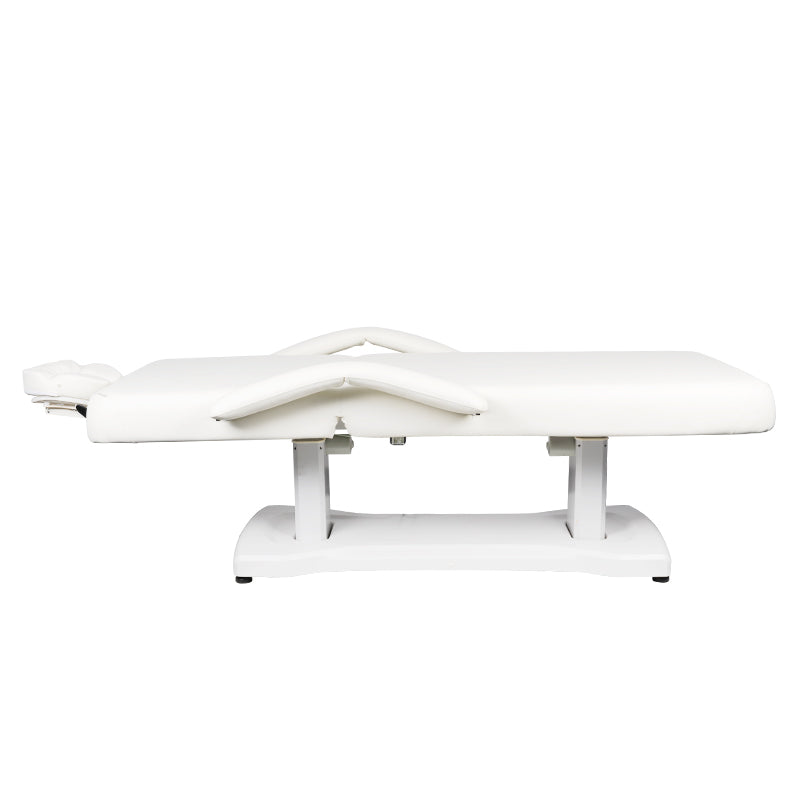 Azzurro 819A 3-Motor Electric Massage Bed White - full product view on a white background