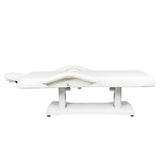 Azzurro 819A 3-Motor Electric Massage Bed White - full product view on a white background