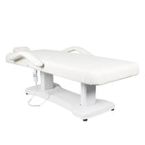 Azzurro 819A 3-Motor Electric Massage Bed White - full product view on a white background