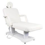 Azzurro 819A 3-Motor Electric Massage Bed White - full product view on a white background