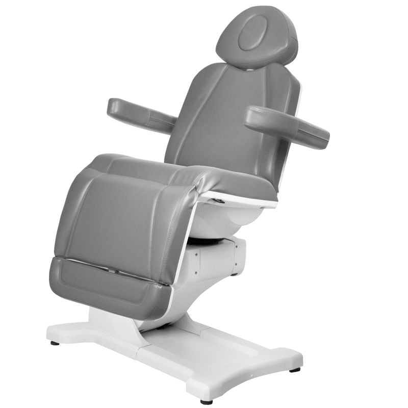 Azzurro 869A 4-Motor Electric Beauty Bed Grey - full product view on a white background