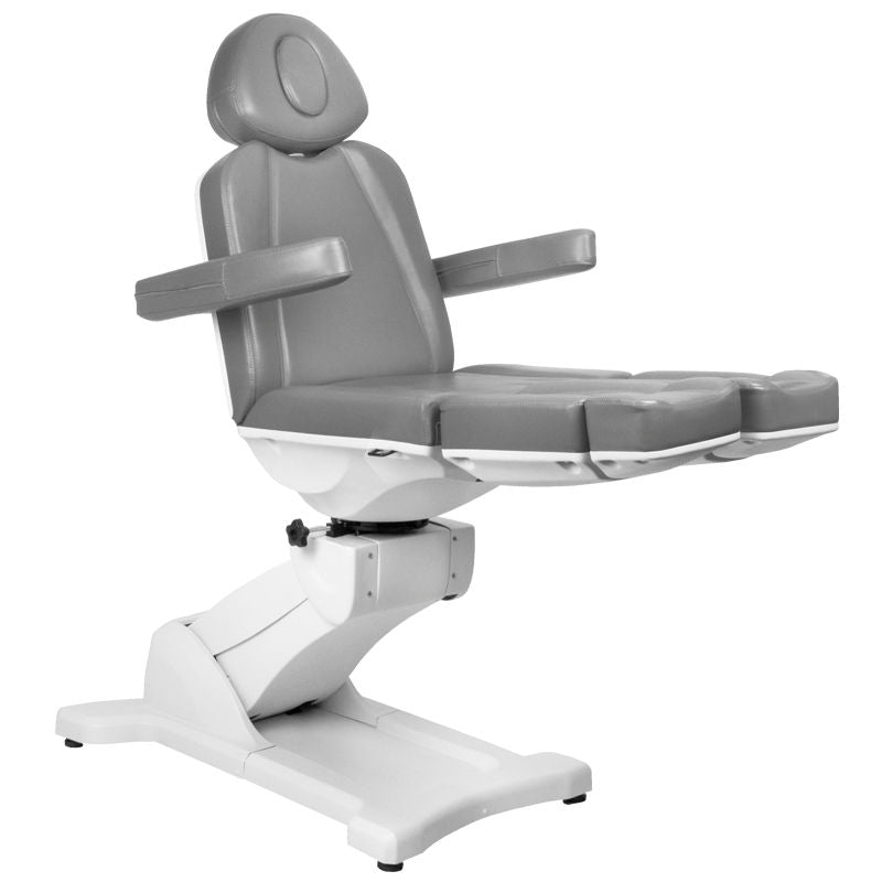 Azzurro 869AS 5-Motor Electric Pedicure Bed Grey - close-up of the upholstery and adjustment details