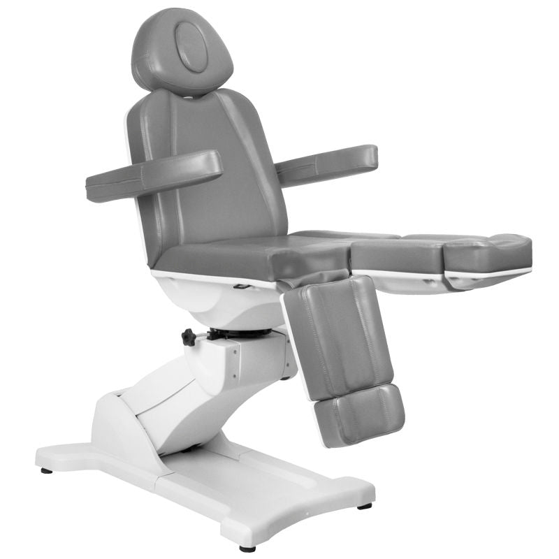 Azzurro 869AS 5-Motor Electric Pedicure Bed Grey - close-up of the upholstery and adjustment details