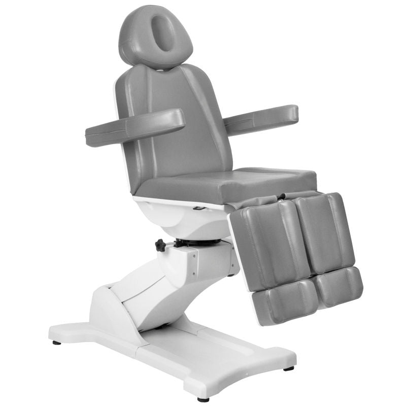 Azzurro 869AS 5-Motor Electric Pedicure Bed Grey - close-up of the upholstery and adjustment details