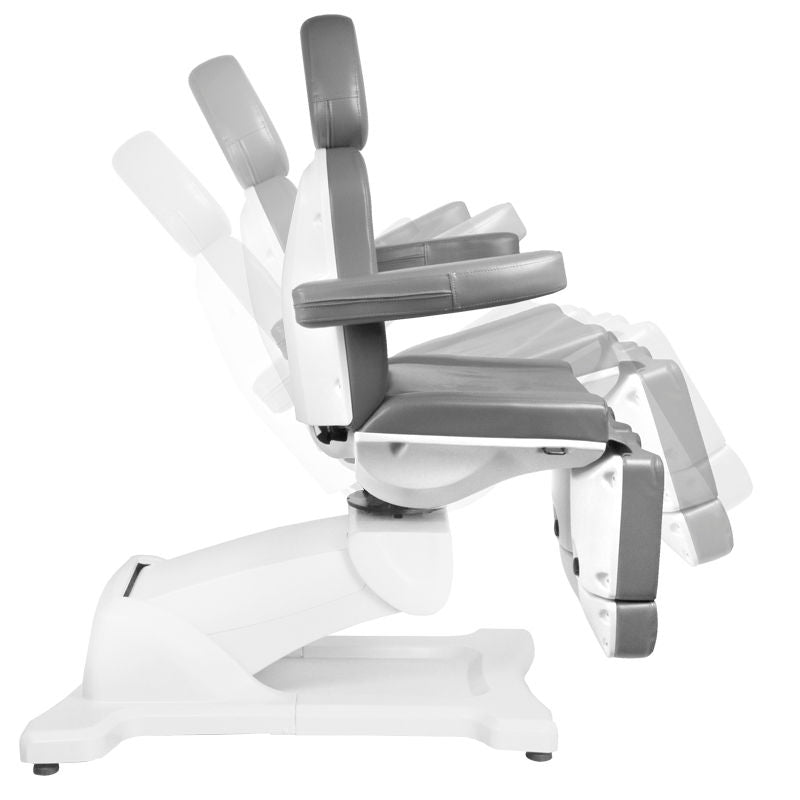 Azzurro 869AS 5-Motor Electric Pedicure Bed Grey - close-up of the upholstery and adjustment details