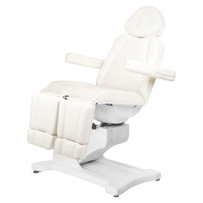Azzurro 869AS 5-Motor Electric Pedicure Bed White - full product view at an angle on a white background