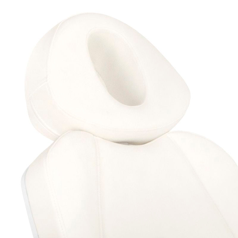 Azzurro 869AS 5-Motor Electric Pedicure Bed White - close-up of the upholstery and adjustment details