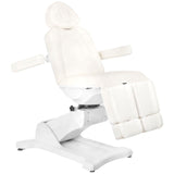 Azzurro 869AS 5-Motor Electric Pedicure Bed White - close-up of the upholstery and adjustment details