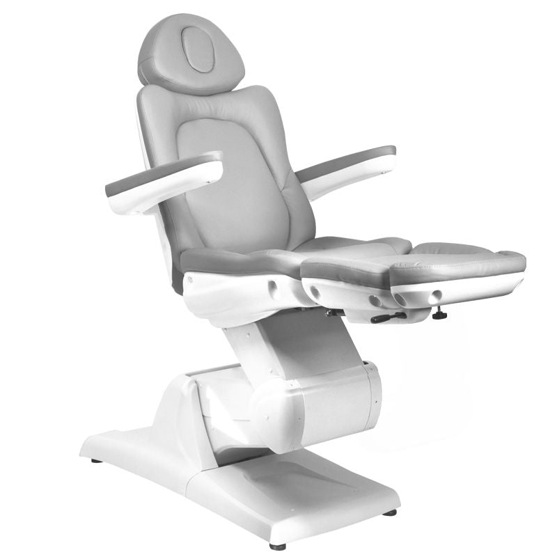Azzurro 870 3-Motor Electric Beauty Bed Grey - full product view on a white background