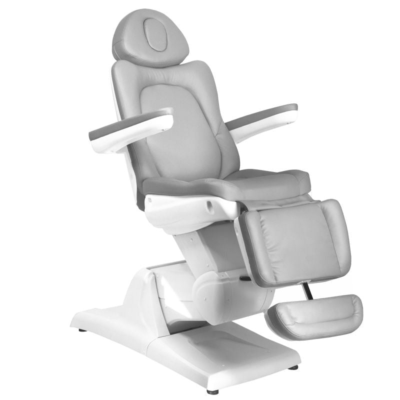 Azzurro 870 3-Motor Electric Beauty Bed Grey - full product view on a white background