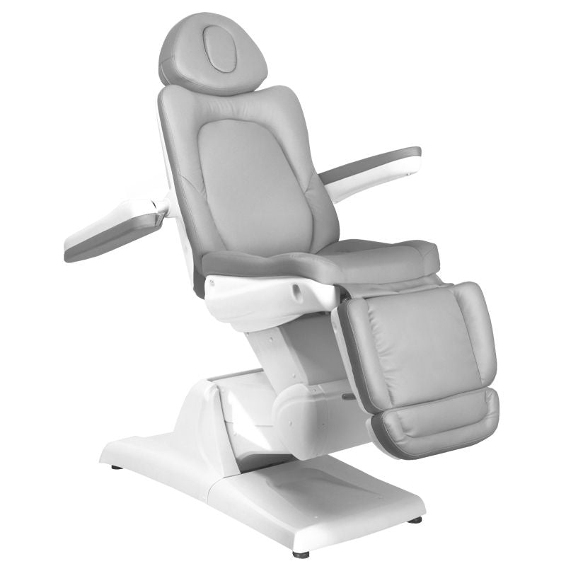 Azzurro 870 3-Motor Electric Beauty Bed Grey - full product view on a white background