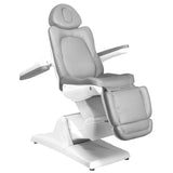 Azzurro 870 3-Motor Electric Beauty Bed Grey - full product view on a white background