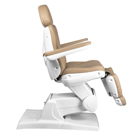 Azzurro 870 3-Motor Electric Beauty Chair Cappuccino - full product view on a white background